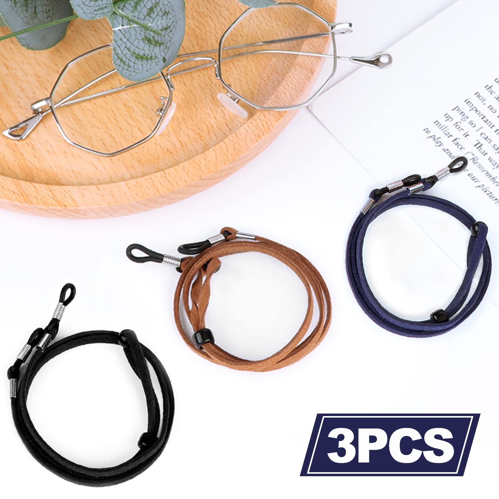 Qufiiry 3 Piezas Cordones para Gafas, Cuerda Gafas, Correa Gafas, Cordón Gafas, Cuerda para Gafas, para Gafas para Hombres y Mujeres