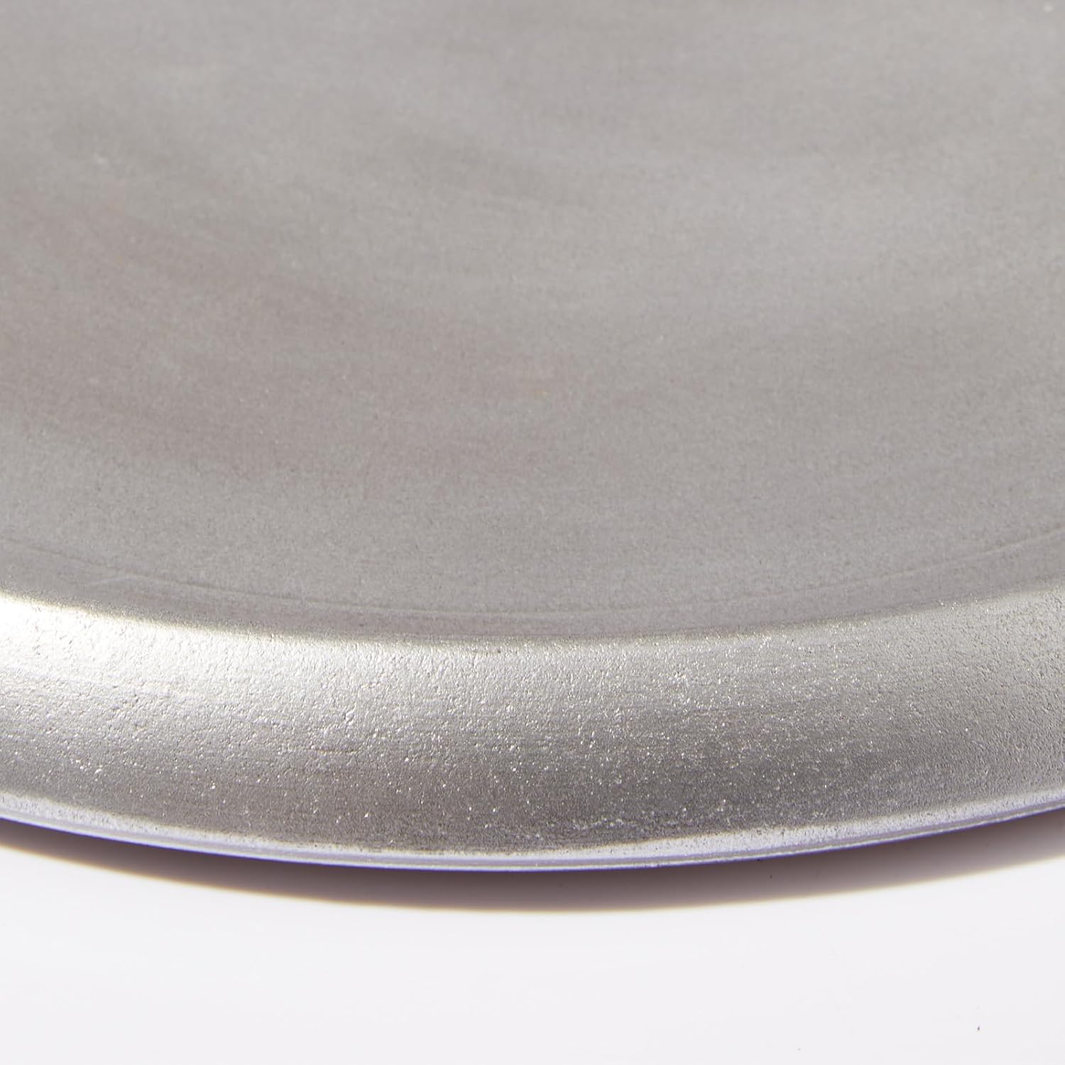 DN DECONATION Silver Ottoman Tray, Large Round Decorative Trays for Home Decor, Coffee Table Trays for Perfume, Jewelry, Living Room, Table Centerpiece, Bathroom Decor, Couch