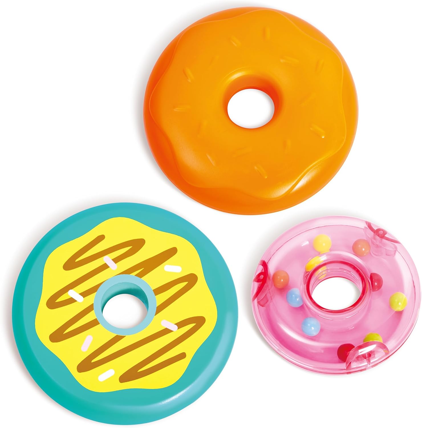 Hape Wooden Stacking Donut Toy for Toddlers - 5 Piece Sensory Stacking Rings Set with Magnetic & Soft Textured Rings - Fine Motor Skills Educational Montessori Toy for Babies 18 Months to 4 Years