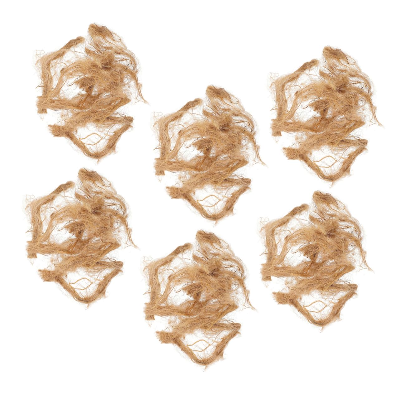 ORFOFE 6Pcs Natural Jute Fire Starters for Quick Ignition Essential Camping Supplies for Outdoor Fire Pits Grills Campfires Lightweight Efficient Fire Tools