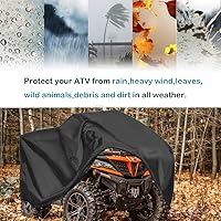 Vista 8 de QYMOTO ATV Cover,Large ATV Cover XL 2-UP,Universal 4 Wheeler Quad Durable Waterproof Outdoor Full Protection Windproof for CFMOTO Cforce 600 1000