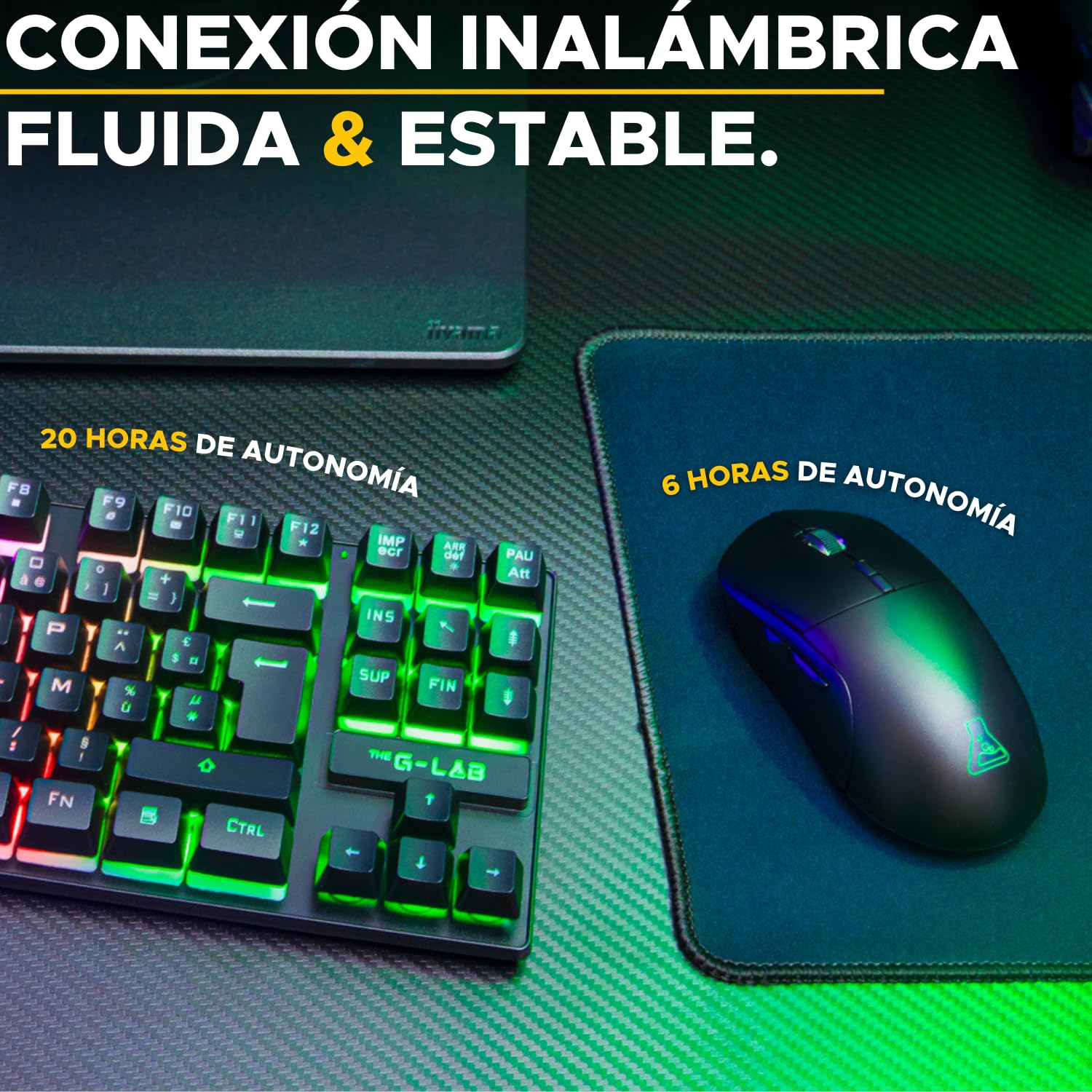The G-Lab Combo Oxygen EX - Pack Teclado TKL y Ratón Inalámbrico