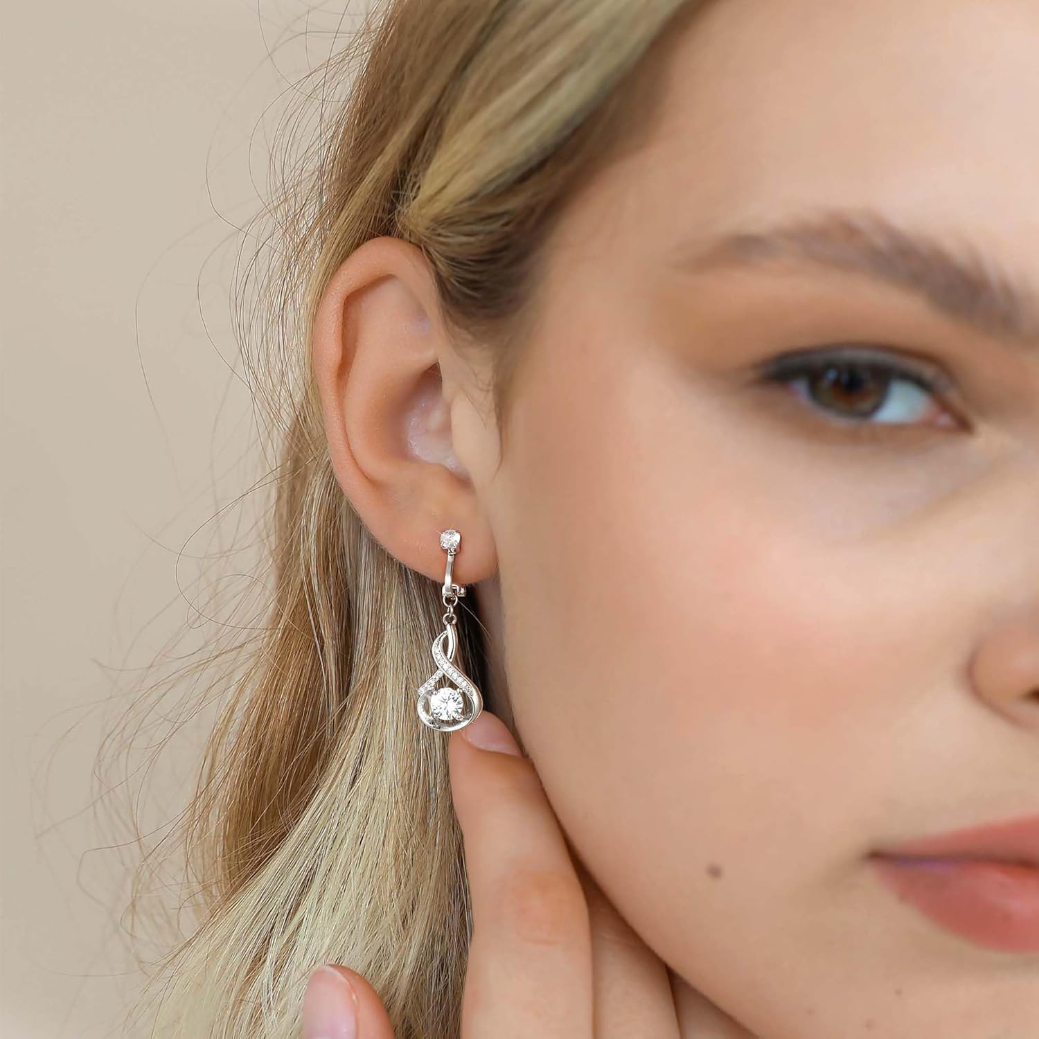 Clip On Earrings Sliver Dangle Earrings for Women Trendy Hanging Drop Earing Hypoallergenic Clip On Earring Birthday Gifts for Women Jewelry - Image 4