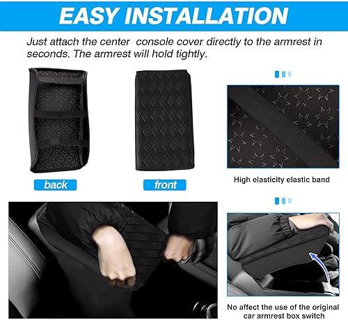 Miniatura 7 de FIILINES Funda de consola central compatible con Toyota 4Runner 2010-2021 2022 2023 2024, funda para reposabrazos de 4 corredores, accesorios para