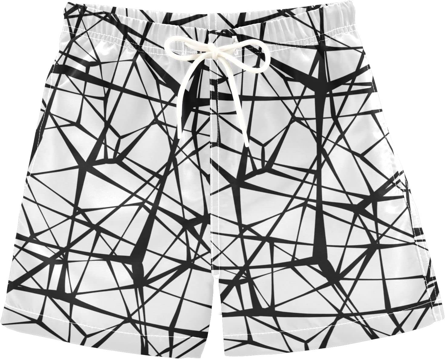 senya Boys Swim Trunks Quick Dry UPF 50+ Plaid Art Beach Board Shorts Kids Bathing Suits Swimsuit