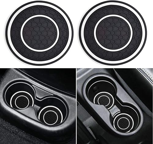 Miniatura 13 de Auprite Portavasos para automóvil, paquete de 2 posavasos universales antideslizantes para automóvil, accesorios para el interior del automóvil