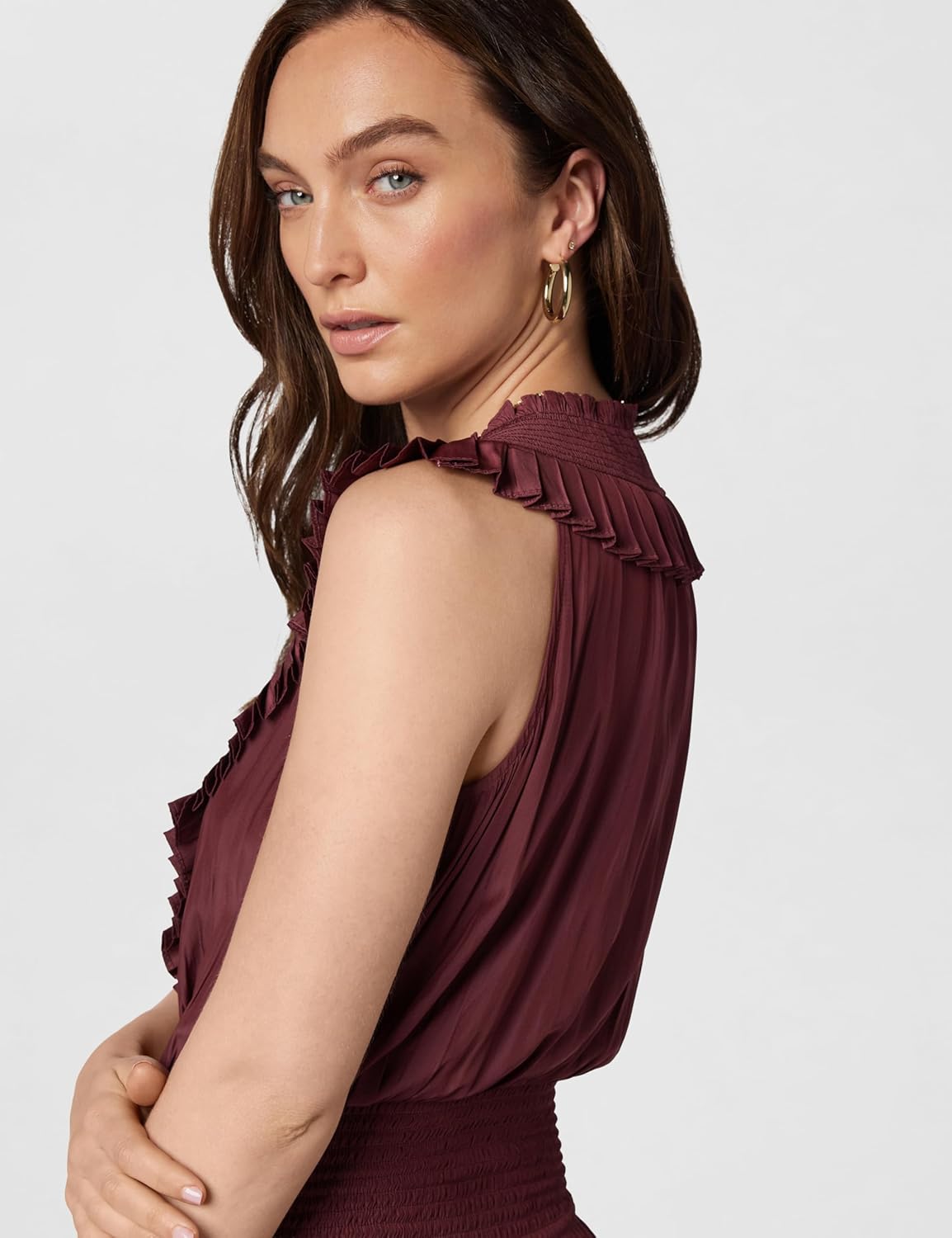 Ramy Brook Womens Charlene Sleeveless Ruffle Mini Dress - Image 5