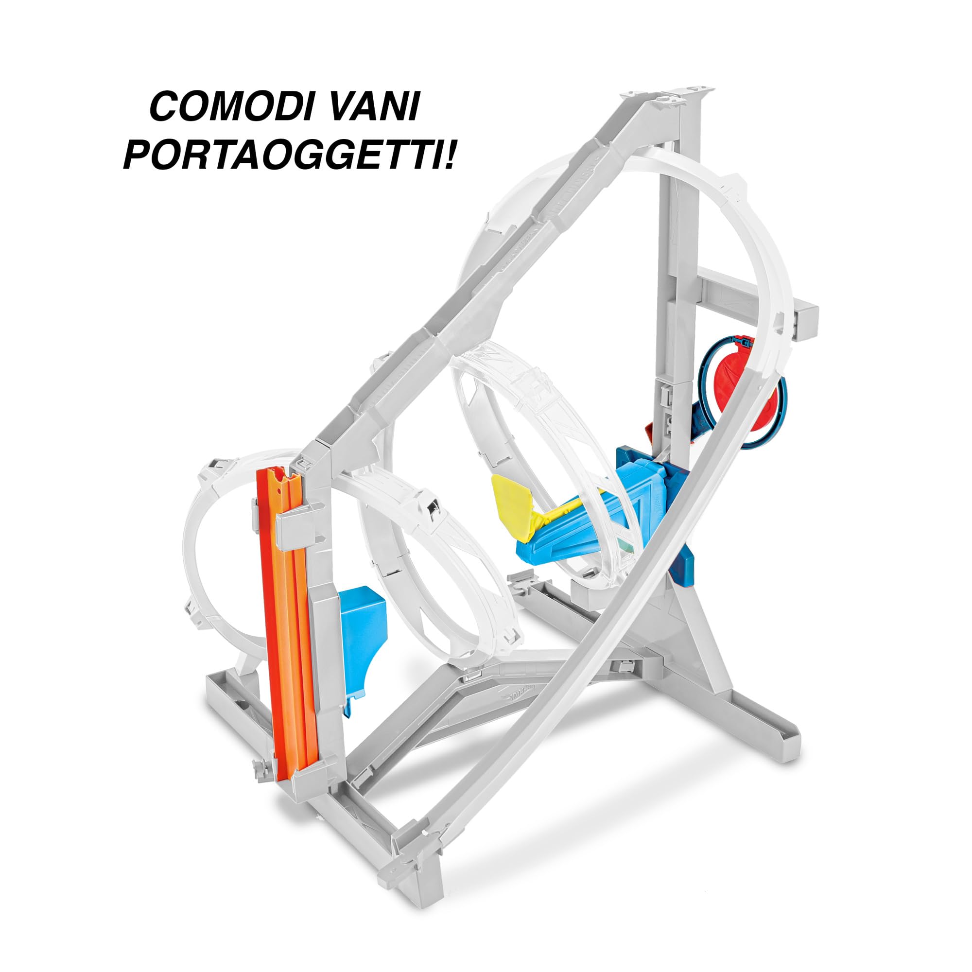 Hot Wheels - Track Builder Unlimited Vortice Estremo playset, con pista a elica, include 1 macchinina Hot Wheels, Giocattolo per Bambini 6+ Anni, HDX79