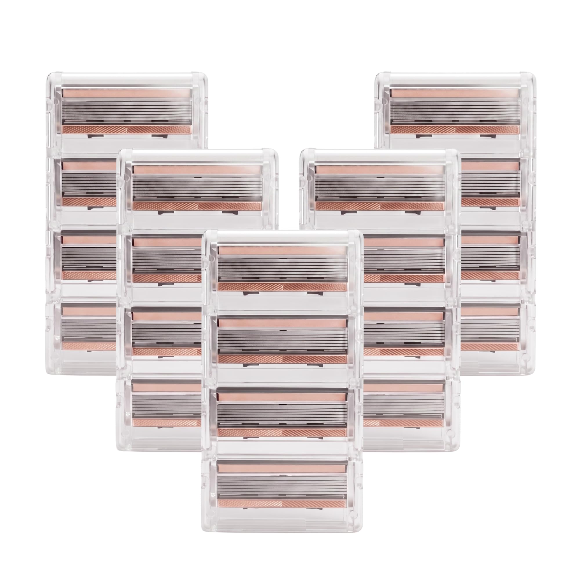 FFS Beauty 6-Blade Diamond-Coated Razor Refills for Women, 20 Pack