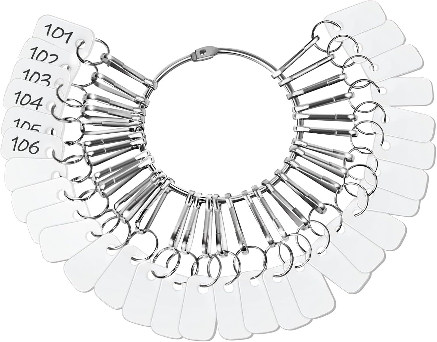 tutata Portable Key Organizer, Portable Key Holder with 30 Spring Hooks and Key Tags, for Multiple Keys, Home, Office, Janitor, Apartments