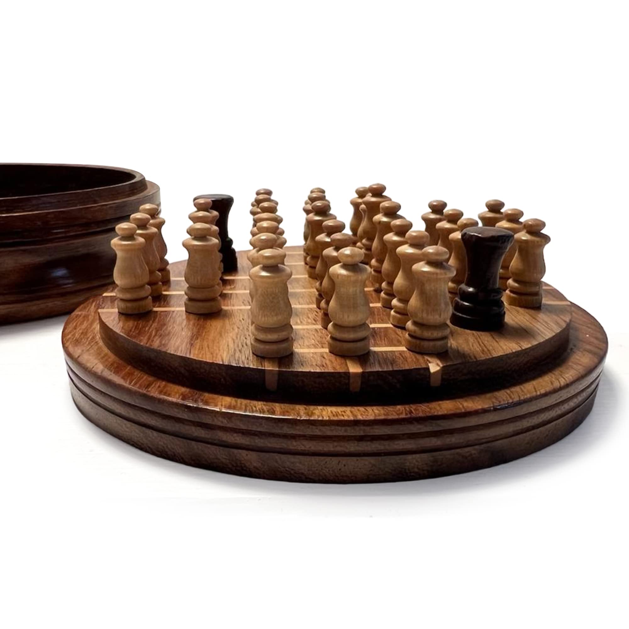 10cm Diameter WOODEN PEG SOLITAIRE BOARD GAME classic wooden solitaire game | strategy board game | family board game | games for one | board games | Premium travel solitaire set