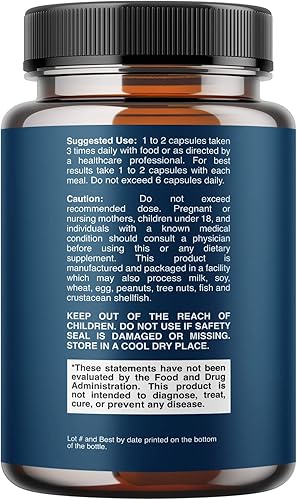 Miniatura 2 de Suplementos de enzimas digestivas para la salud intestinal - Enzimas digestivas de pancreatina para la digestión, alivio del estómago y reparación