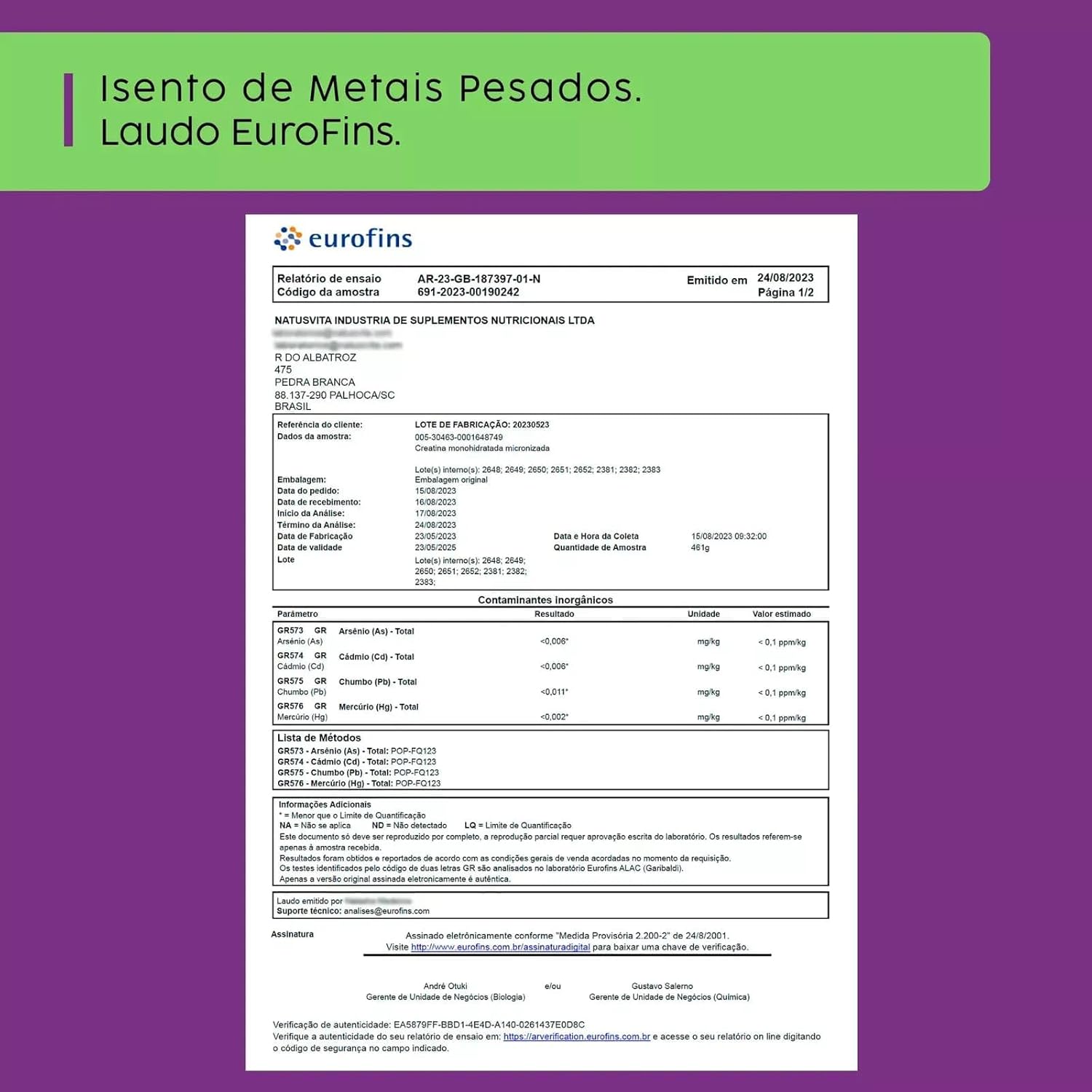Creatina Pura 250g com Laudo. Monohidratada e Micronizada à 180 mícrons em promoção! Veja a oferta e mais achadinhos de Vitaminas & Suplementos 8 Hoje é o melhor dia para comprar Creatina Pura 250g com Laudo. Monohidratada e Micronizada à 180 mícrons com aquele preço maroto! Promoção! Aproveite a oferta! 8