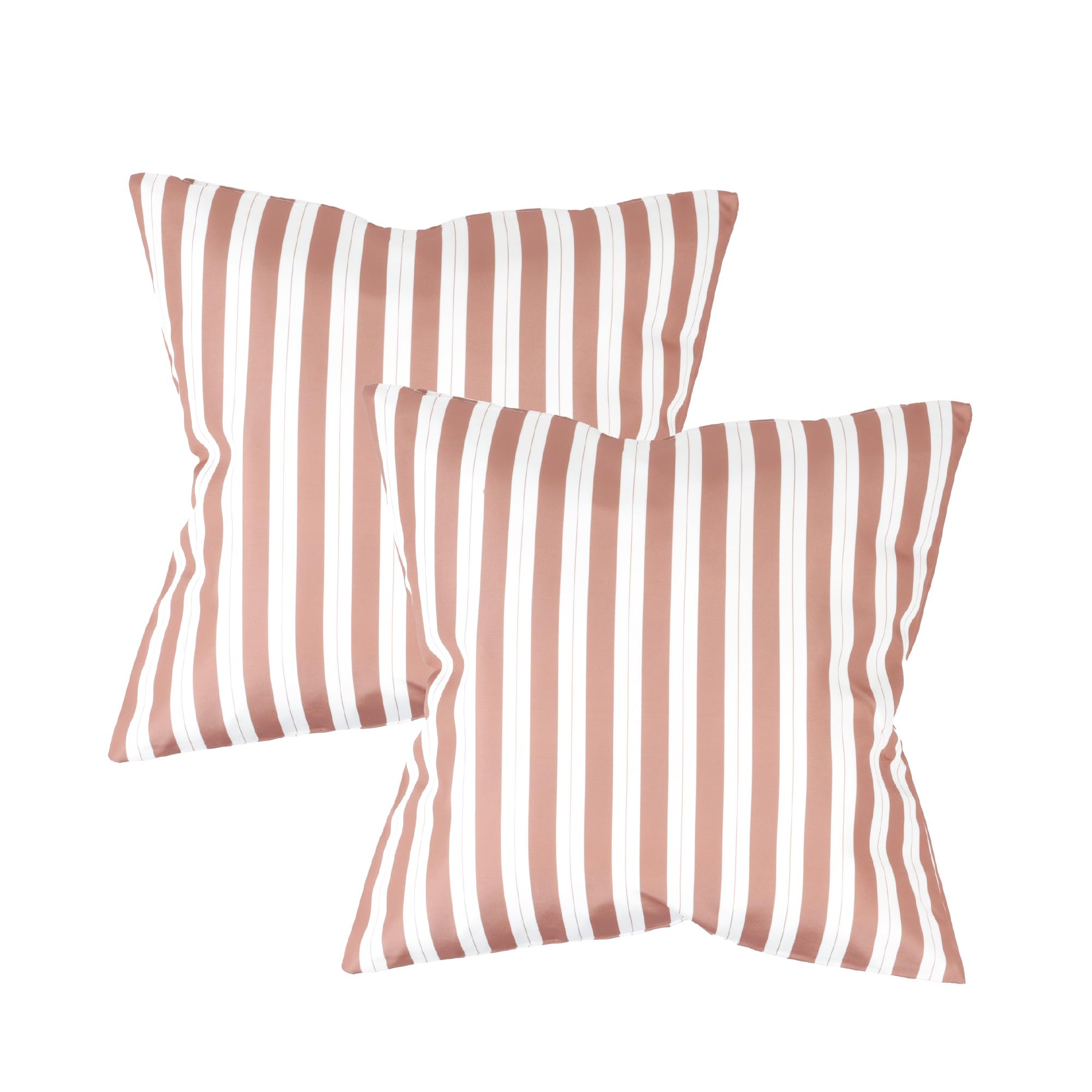 Gardenwize - Pack of 2 Outdoor Scatter Cushions – Fast Drying, Fire Retardant & Water Resistant Garden Furniture Cushions, Weather Resistant, Includes 2 Covers & 2 Inserts (Red Stripe)
