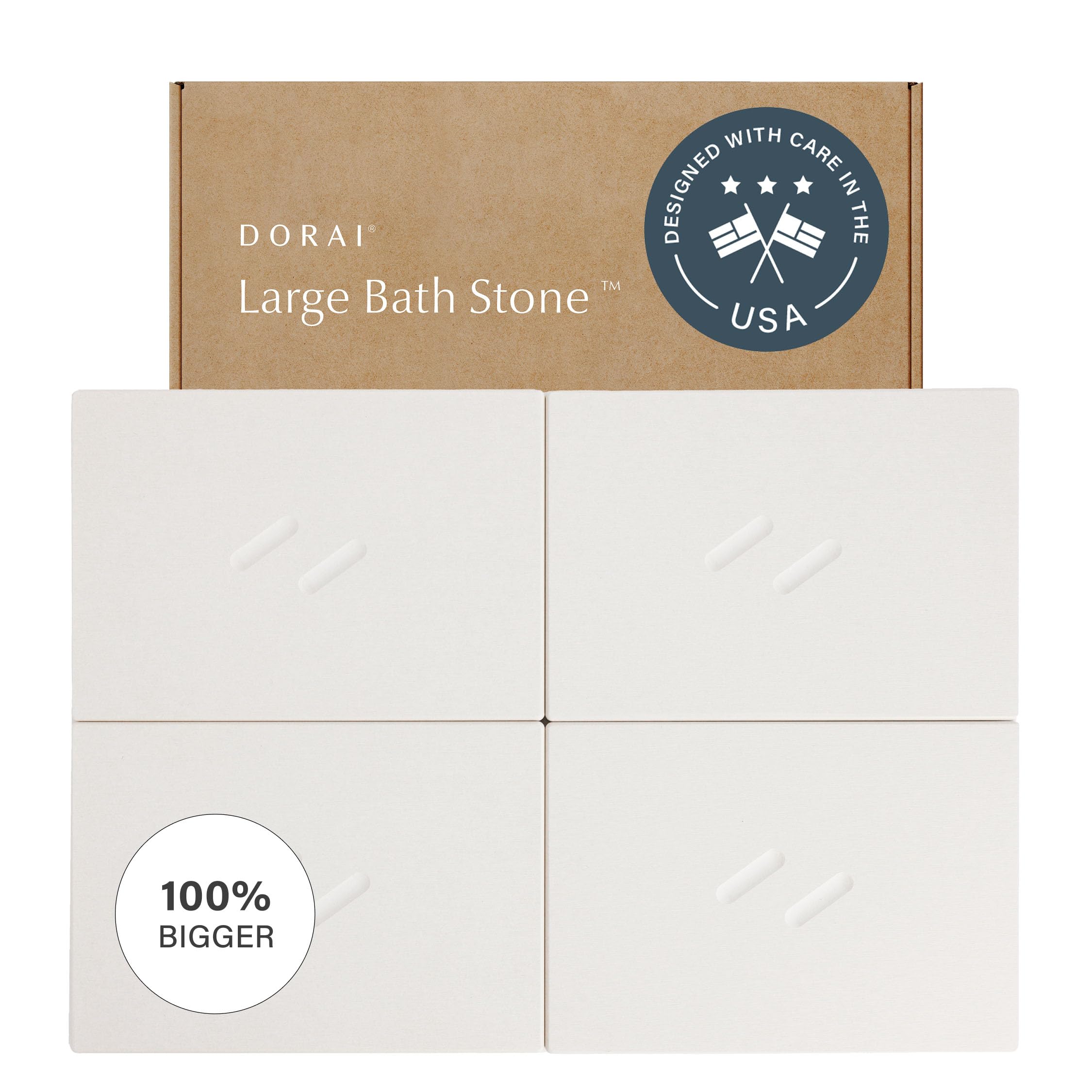 Dorai - Alfombrilla de baño con diseño de baldosas, Grande, Secado rápido, Superficie Antideslizante, diseño Personalizable, 56,6 x 80,3 x 1,5 cm, Color Arena
