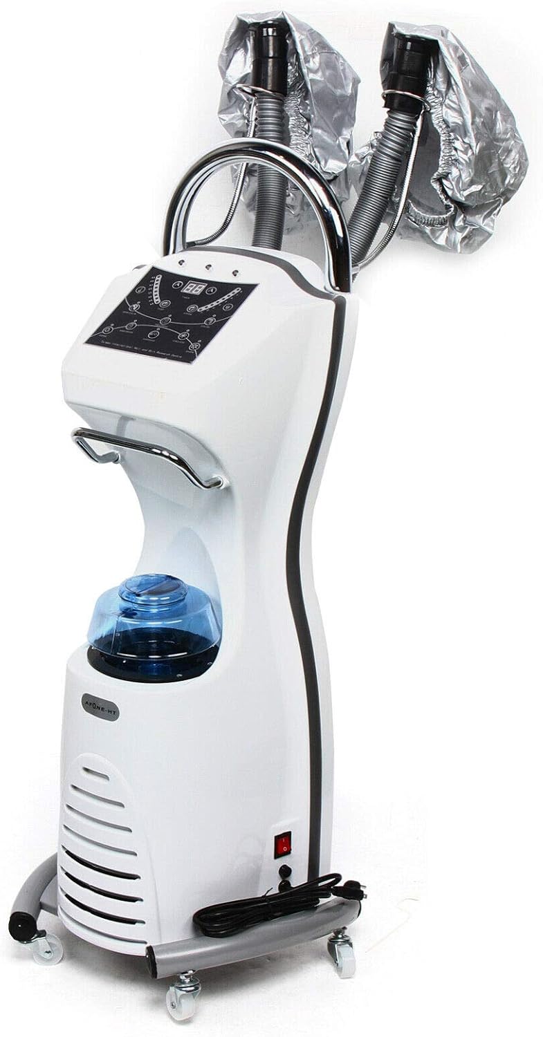 7 In 1 Professional Stand Hair Steamer,Hair Dyeing Perming Oil Treatment Salon Color Processor,Orbiting Hair Dryer Hooded Hair Treatment Floor Rolling with Wheels Salon SPA Machine