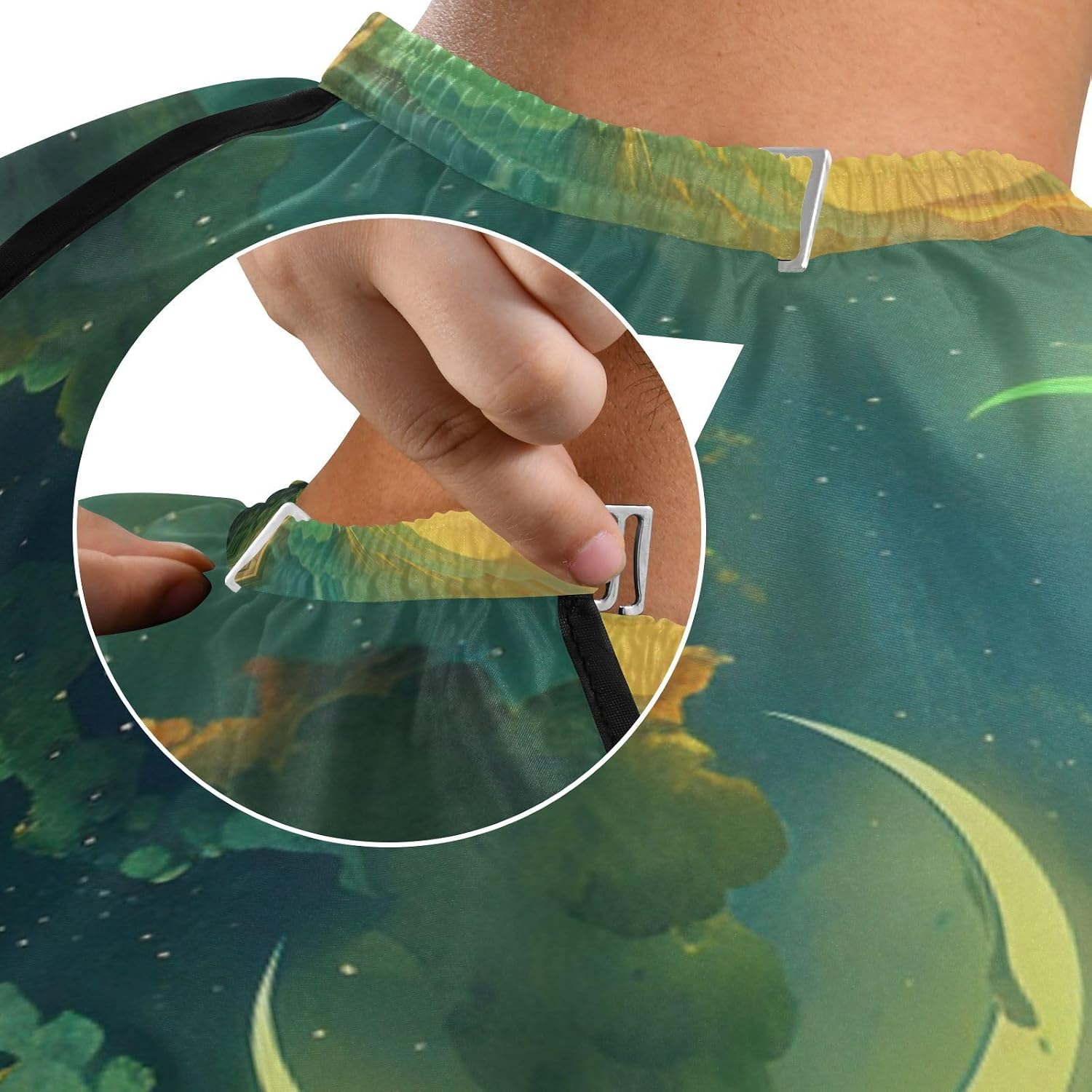 ALAZA Dragon in Landscape Barber Cape for Men Women, Waterproof Haircut Apron Beard Shaving Bib Hair Cutting Cloth 55 x 65 Inch