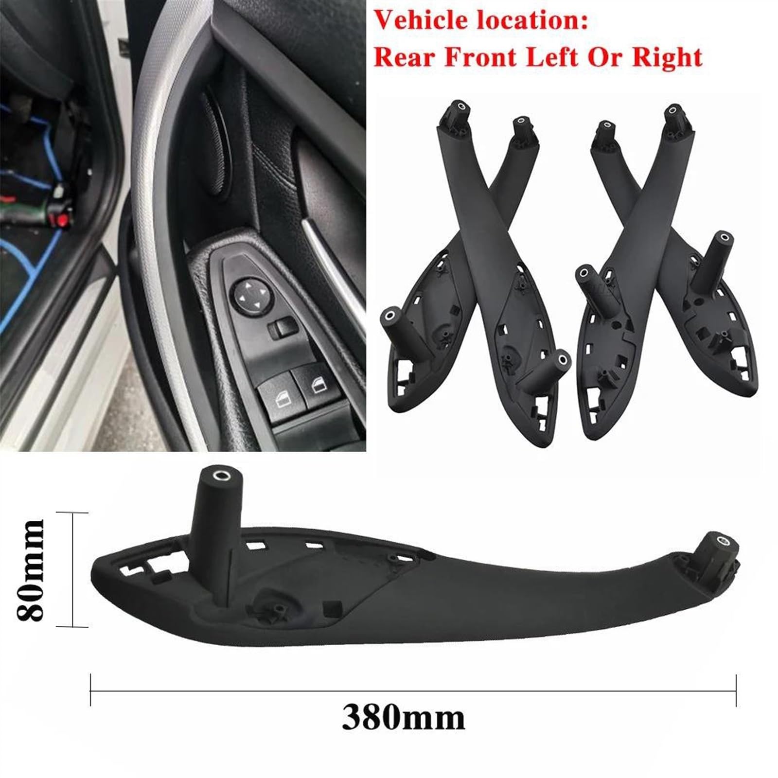 Auto Interieur Deurklink Binnendeuren Handvat Pull Trim Cover Auto Accessoires 51417279311 Voor BMW Voor 3 Serie