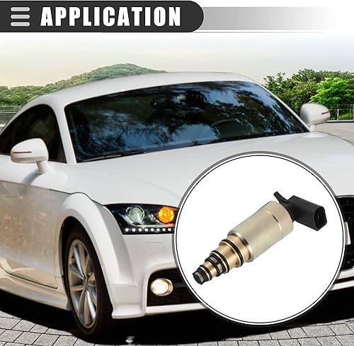 Miniatura 2 de Motoforti Electroválvula de compresor de CA, para Audi TT 2008-2010, plástico metálico, DCS17E DCW17E 1K0820803N, tono negro plateado tono dorado