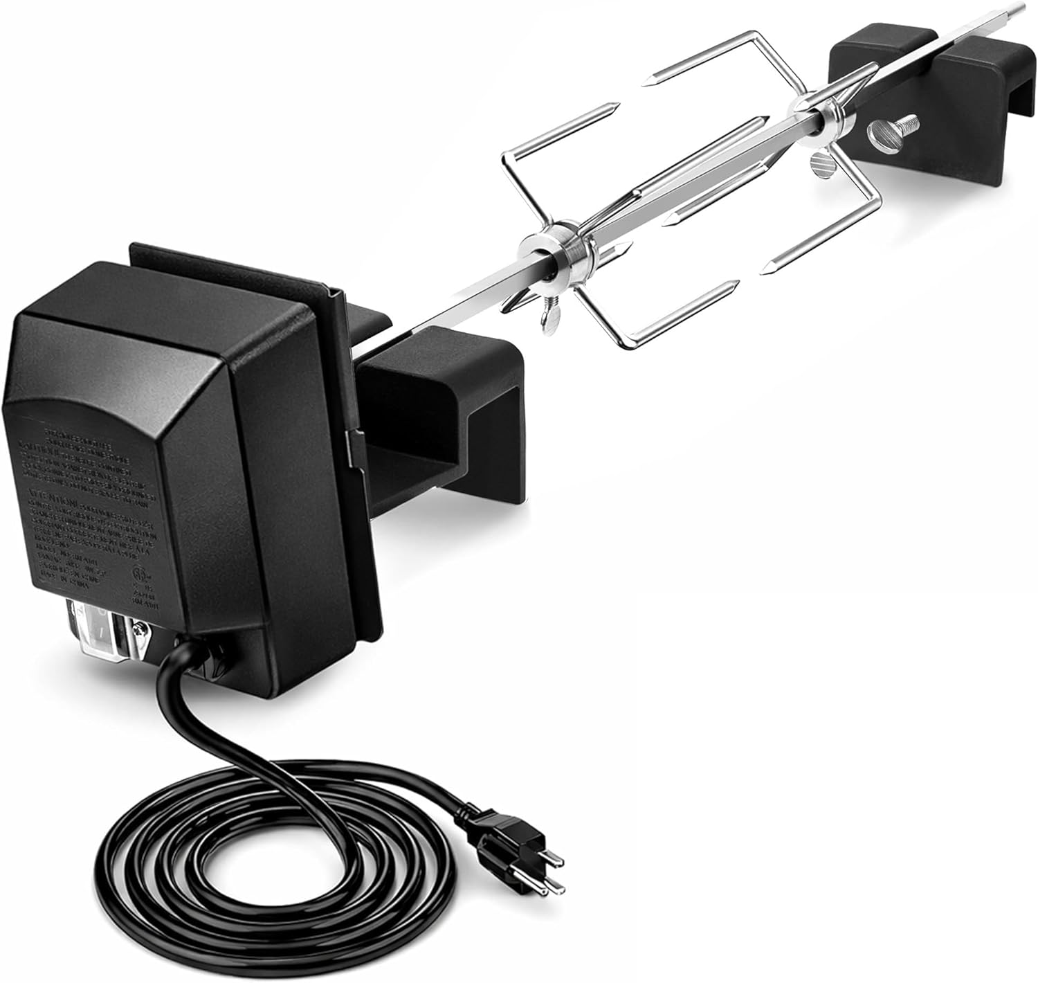 Rotisserie Accessory Attachment Compatible with Kamado Joe Classic Joe Grills, Large Big Green Egg Grills and Other 18-inch Round Charcoal Grills, Perfect for Whole Chicken, Roasts, BBQ