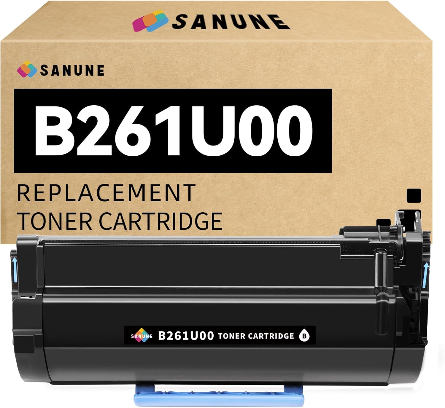 B261U00 Ultra High Yield Black Toner Cartridge Replacement for Lexmark B261U00 B260UA0 Toner Cartridges for B2650 B2650dn B2650dw MB2650 MB2650ade MB2650adwe Printer Ink (1 Pack, 15,000 Pages)
