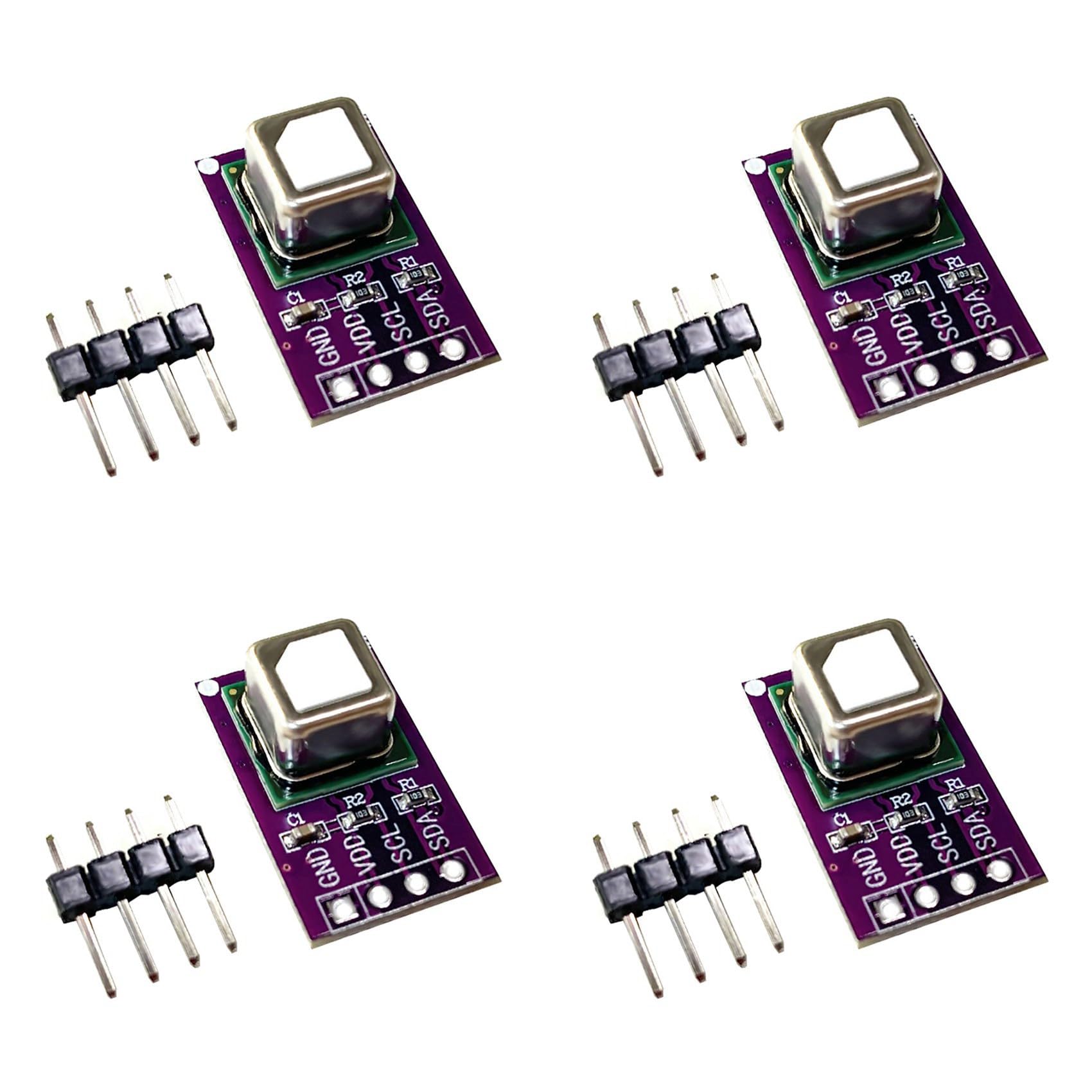 Jnchdghwa 4X SCD40 Gas Sensor Module Detects CO2 Carbon Dioxide Temperature and Humidity 2 in 1 Sensor