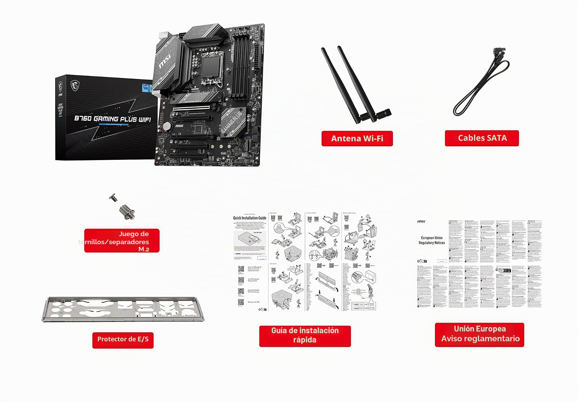 MSI Placa Base ATX B760 Gaming Plus Wi-Fi LGA 1700 4XDDR5