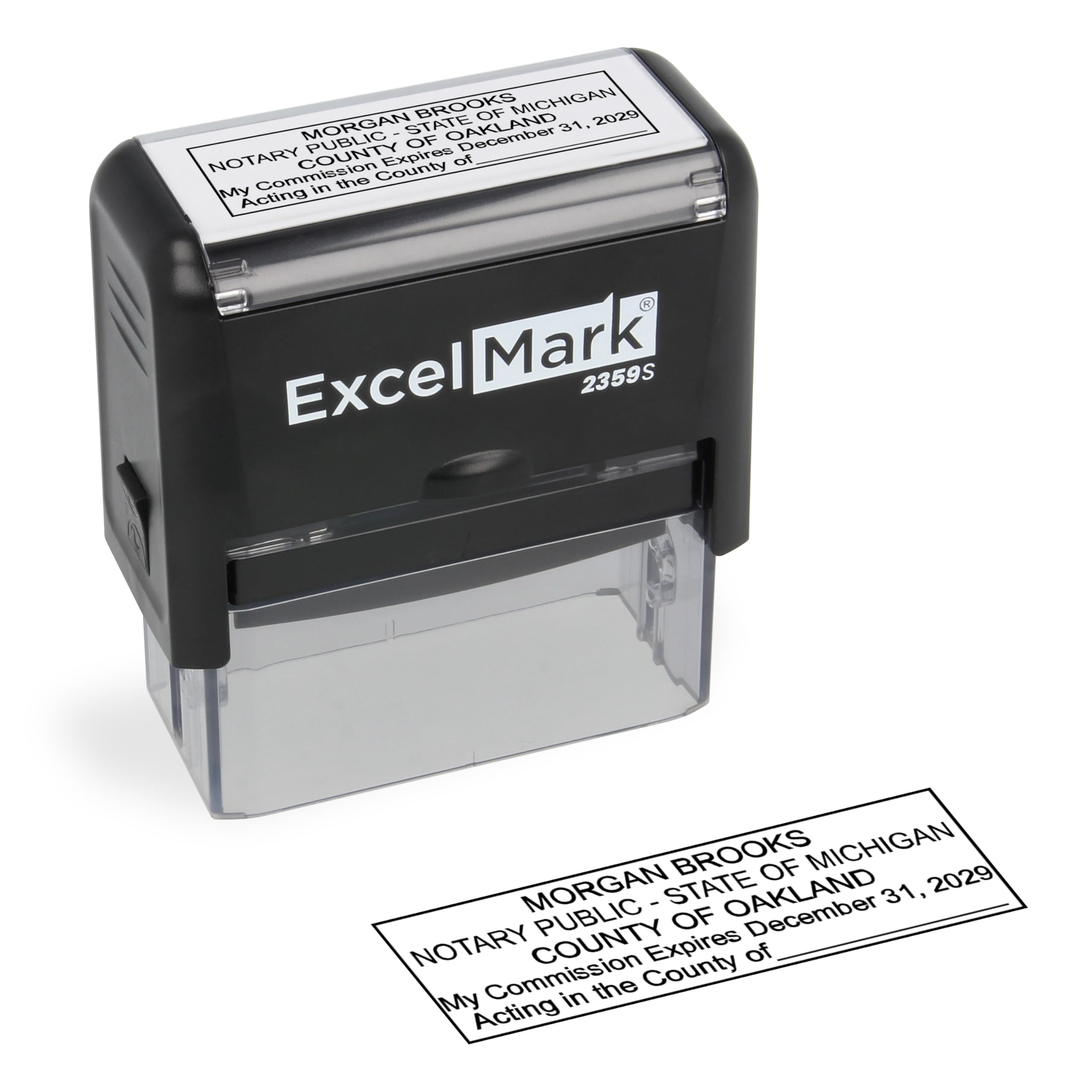 ExcelMark Notary Stamp for All 50 States - Official State Seal - Michigan