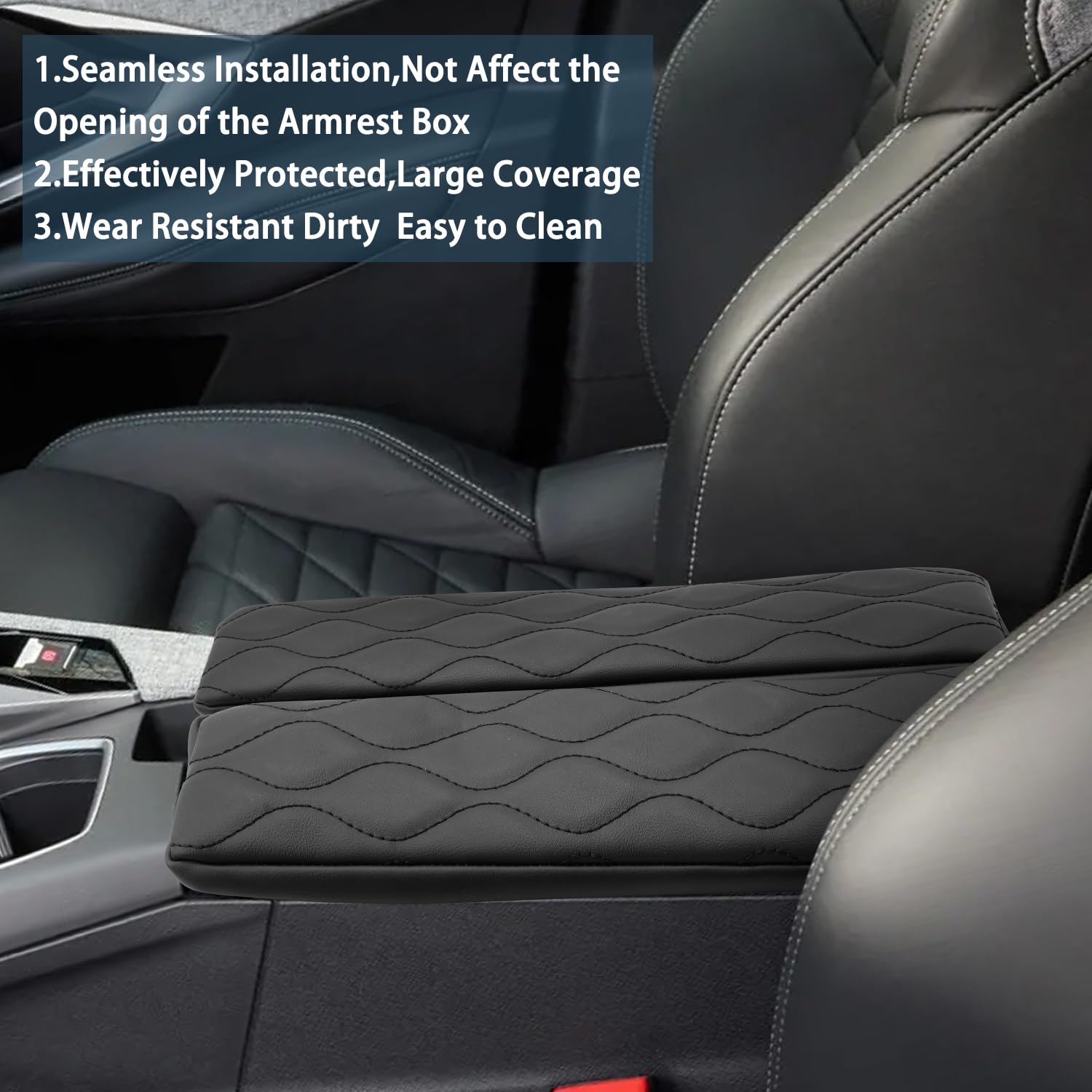 Ruiya Compatibile con 2025 2026 Peugeot 3008 GT Allure E-3008 | 5008 E-5008 Copri Bracciolo, Copertura per Bracciolo Centrale Copri Braccio Copertura Protezion Bracciolo Protezione e3008 Accessori