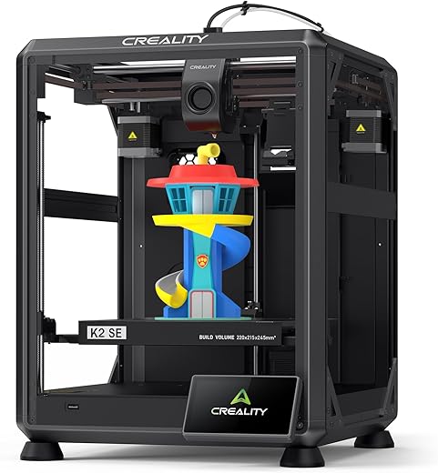Creality 3D Printer, K1 SE Fully Assembled Auto Leveling 3D Printers for Kids and Beginners, 600mm/s Max High-Speed Printing, Core XY All Metal Structure, Larger Print Size 250x220x220mm