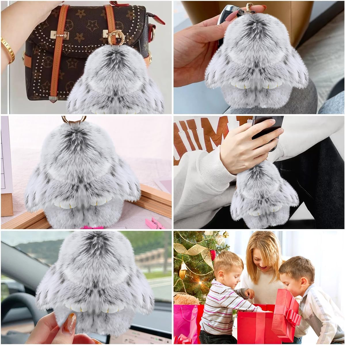 Baysea Bunny lulu Keychain with Box, Bunnylulu Keychain with Tin, Cute Plush Bunny Keychain Thoughtful Gift for friends