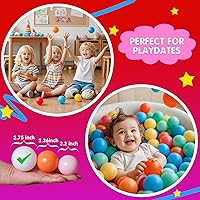 Vista 4 de Realhaha Larger Plastic Balls for Ball Pit, Play Pin Balls for Toddlers Kid Ball Pits & Accessories for Bounce House,2.76 inches,50 100 pcs