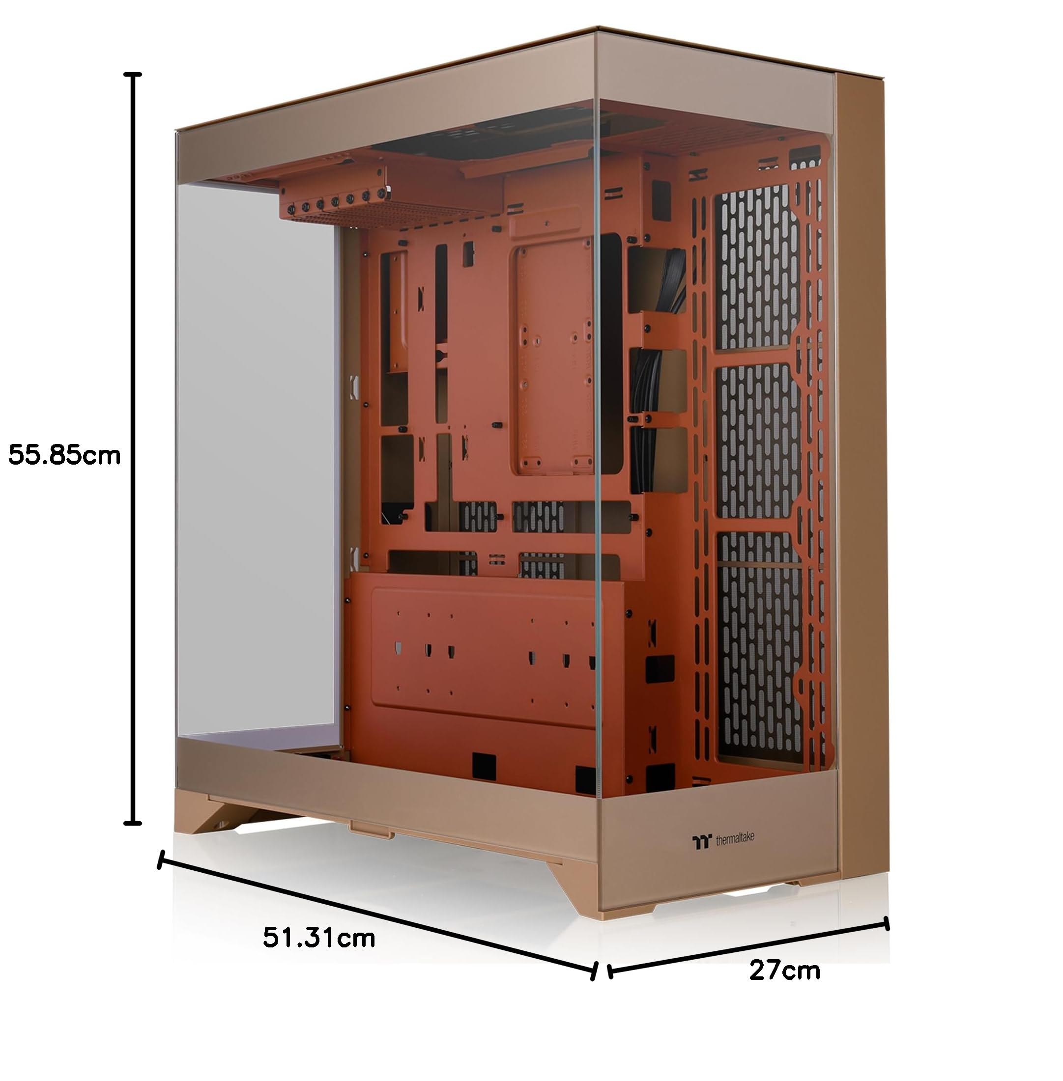 CTE E550 TG Gravel Sand Mid Tower ATX Case; 3 pannelli in vetro temperato; Supporto scheda madre connettore nascosto; installazioni VGA a tre vie; design a doppia camera; CA-1Z8-00MGWN-00; 3 anni di
