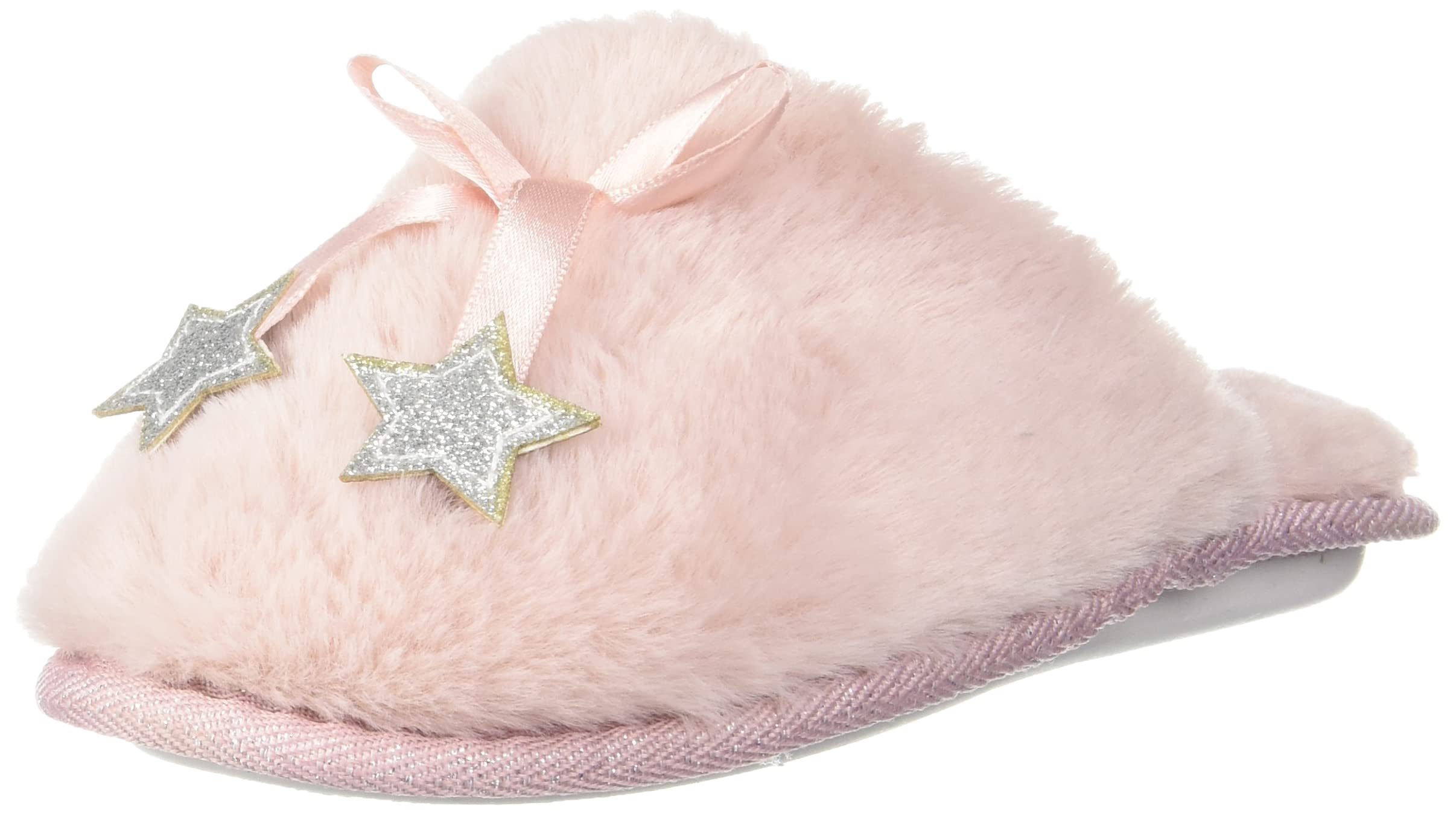 Girl's Fauc-Fur Mules with Star Applique