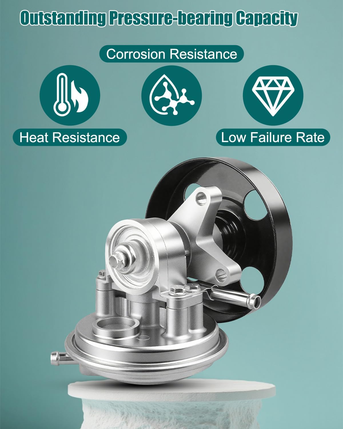 904-862 Vacuum Pump with Pulley Fit for Isuzu NPR NPR-HD Gas V8 L96 LQ4 L31 LQ4 L05 L96 LQ4 3.0L 3.9L 4.8L 5.2L 5.7L 6.0L 1995-2020, Brake Vacuum Pump Replace 8972410351 97241035