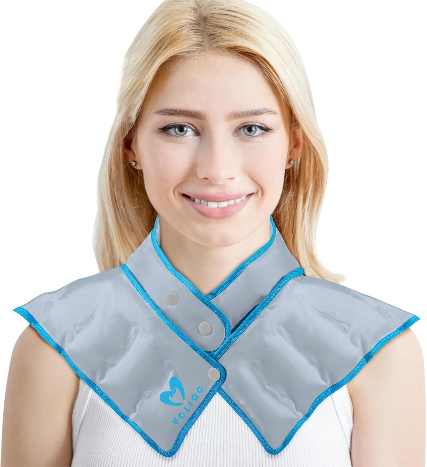 Large Gel Ice Pack & Microwavable Heating Pad for Neck Shoulder Upper Back Pain Relief – Reusable Weighted Cold Pack for Injuries – Hot & Cold Compress Therapy for Swelling, Bruises, Surgery Large Gel Ice Pack & Microwavable Heating Pad for Neck Shoulder Upper Back Pain Relief – Reusable Weighted Cold Pack for Injuries – Hot & Cold Compress Therapy for Swelling, Bruises, Surgery