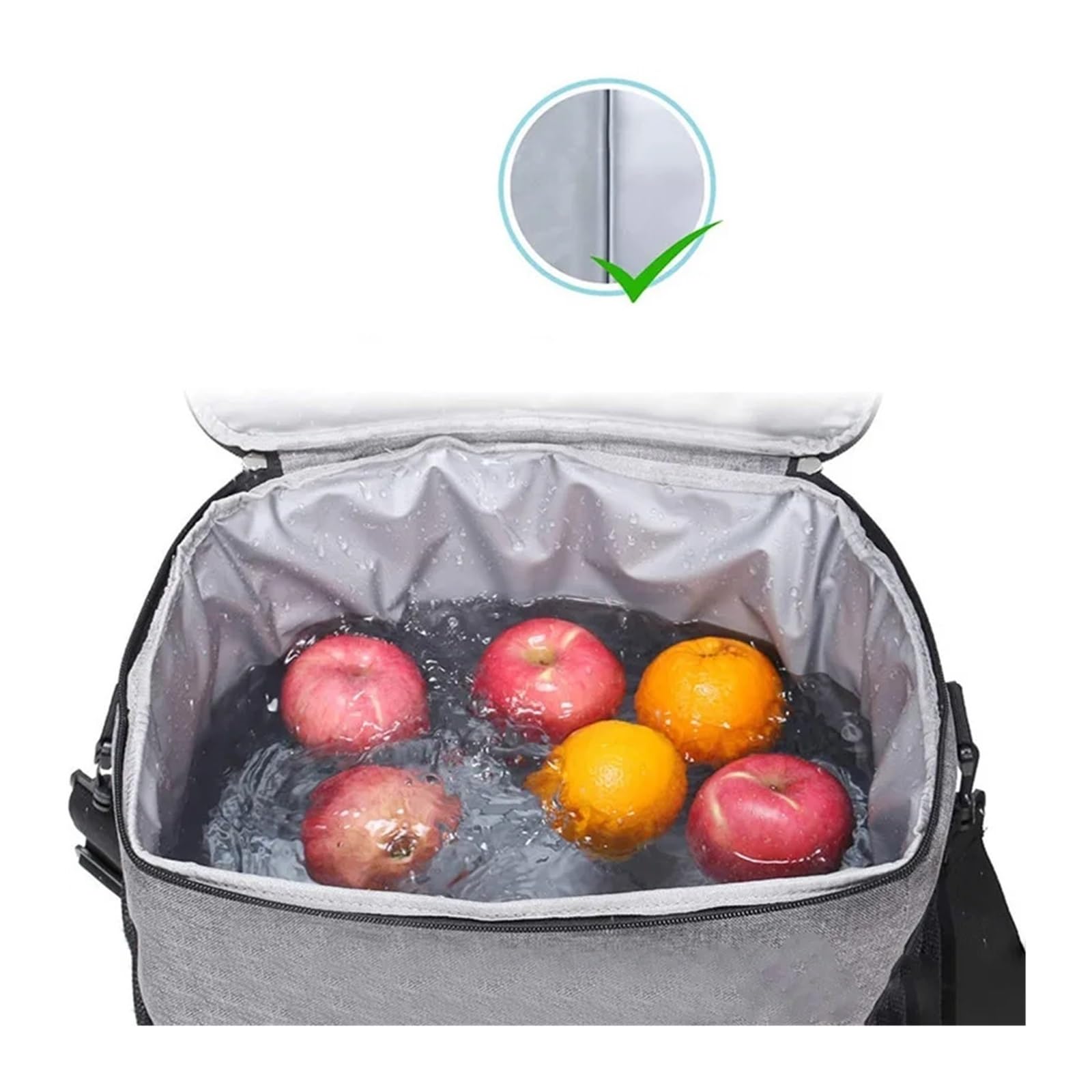 Bolsas térmicas, Bolsa isotérmica de reparto de comida multicolor 42x28x31cm(Grey)