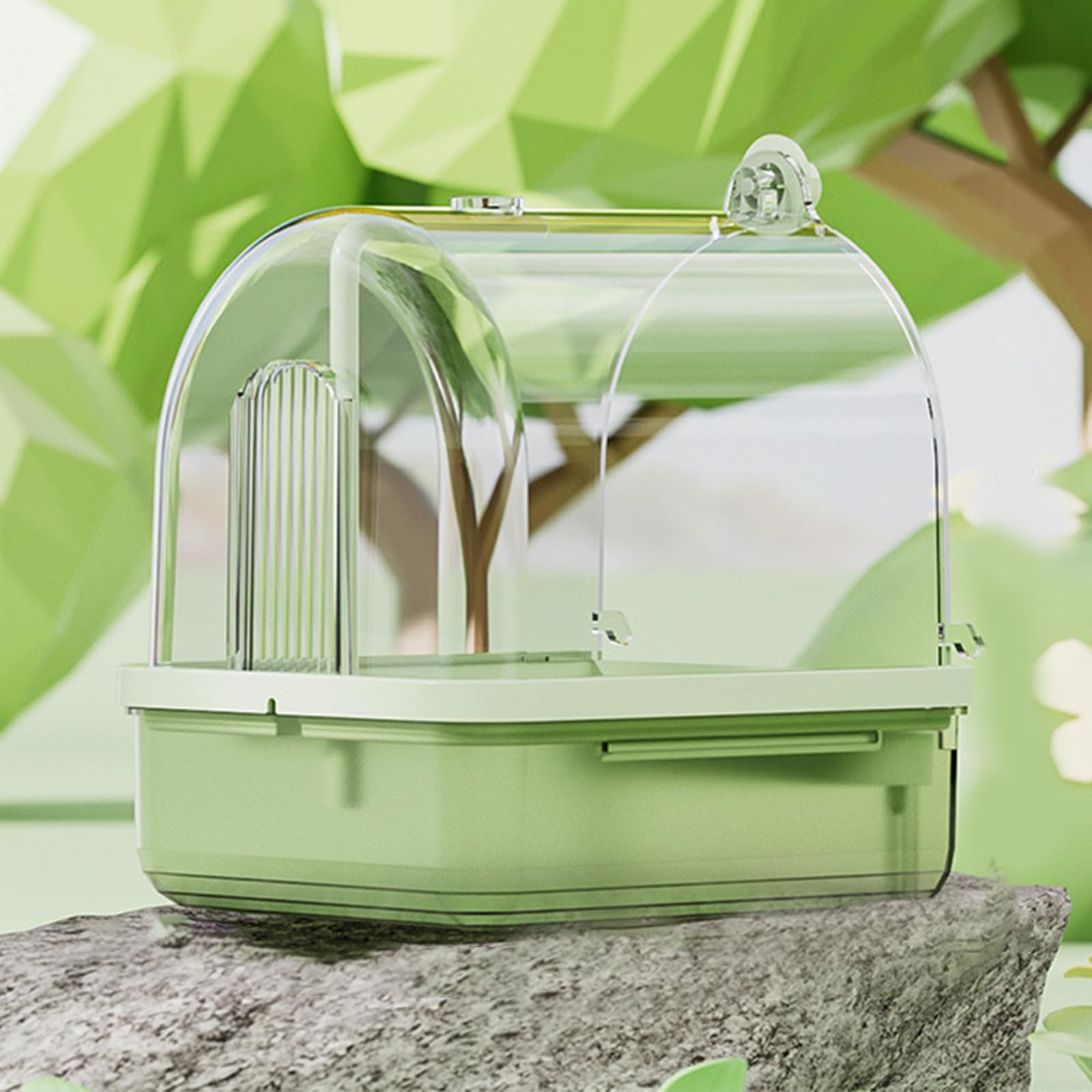 Smarted-Baño para Pájaros con Circulación De Agua Ahorro Espacio Práctico Baño Colgante Jaula Accesorio La Salud Las Aves