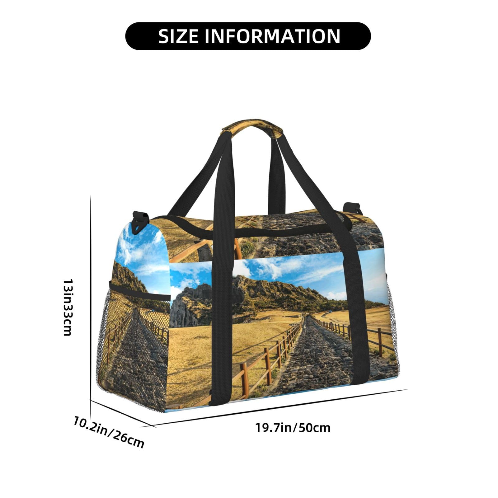 Wyspa Jeju Korea Torba na ramię Kobiety Mężczyźni Podróżna Torba Crossbody Torebka Torba Na Ramię Torebki Robocze Codzienna Torba Hobo