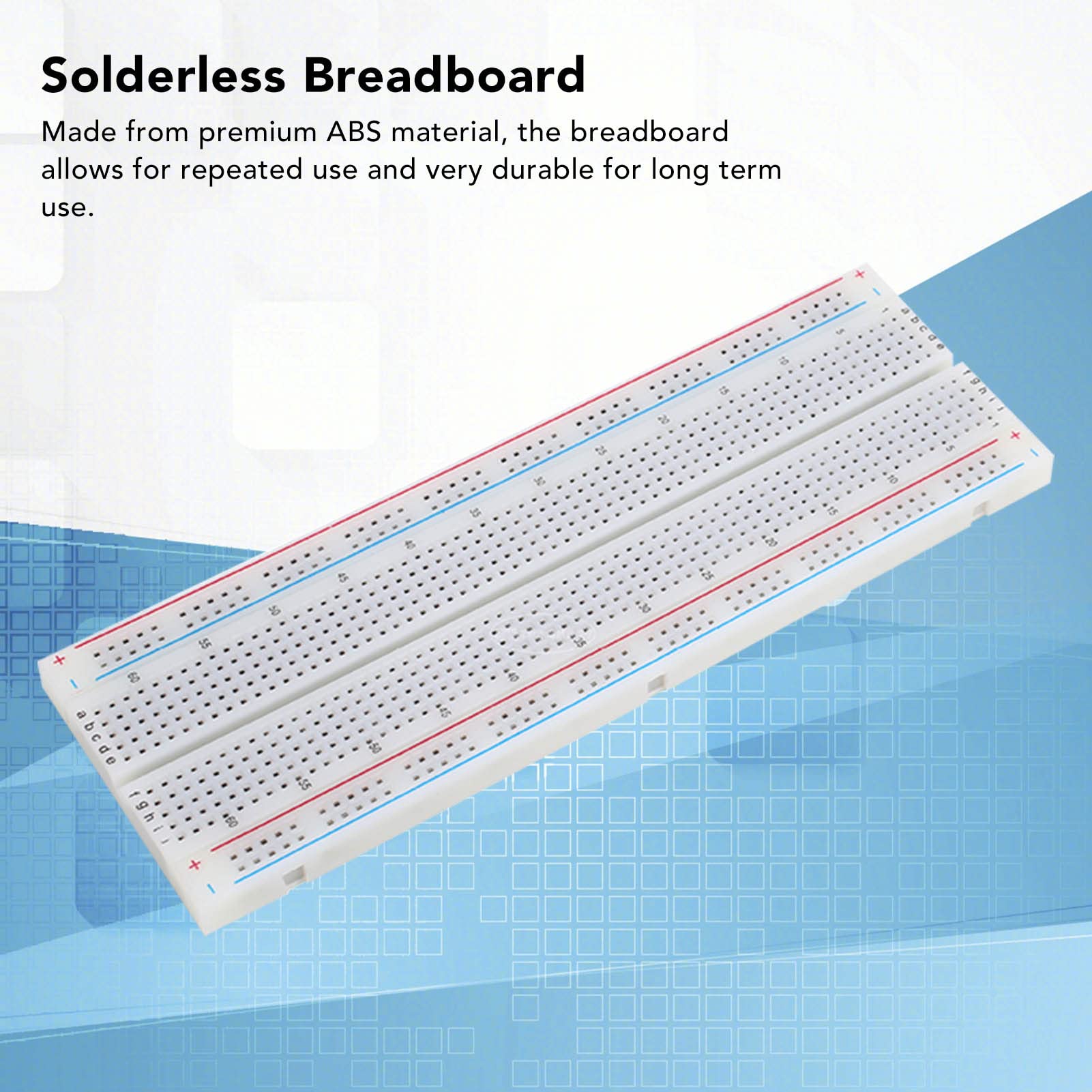 3 Breadboard Senza Saldatura 830 Punti - Per Circuiti Elettronici, Spaziatura 2.54mm - Foto 4