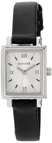 Sonata Silver Analog White Dial Women's Watch - 8080SL01