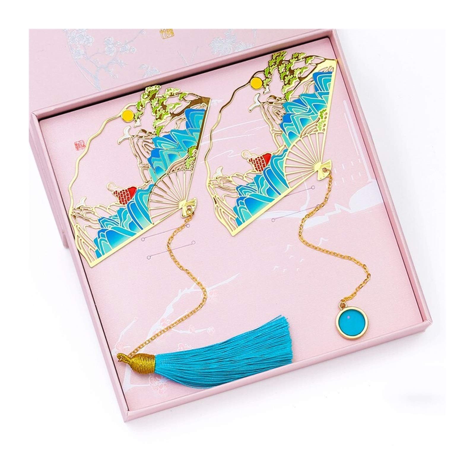 Lesezeichen 2 Pack Metal Lesezeichen Klassische Vintage Lesezeichen Exquisite Handwerk Frauen Reader Kinder Freunde und Familie Buch Markierungen (Color : C)