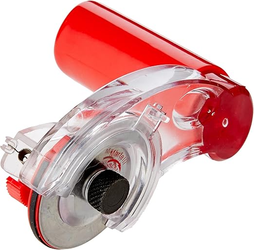 Martelli - Right Handed 45mm Ergonomic Fabric Rotary Cutter - sewing quilting fashion design - blade cover for safe pain free fabric cutting - great if you have arthritis or carpal tunnel