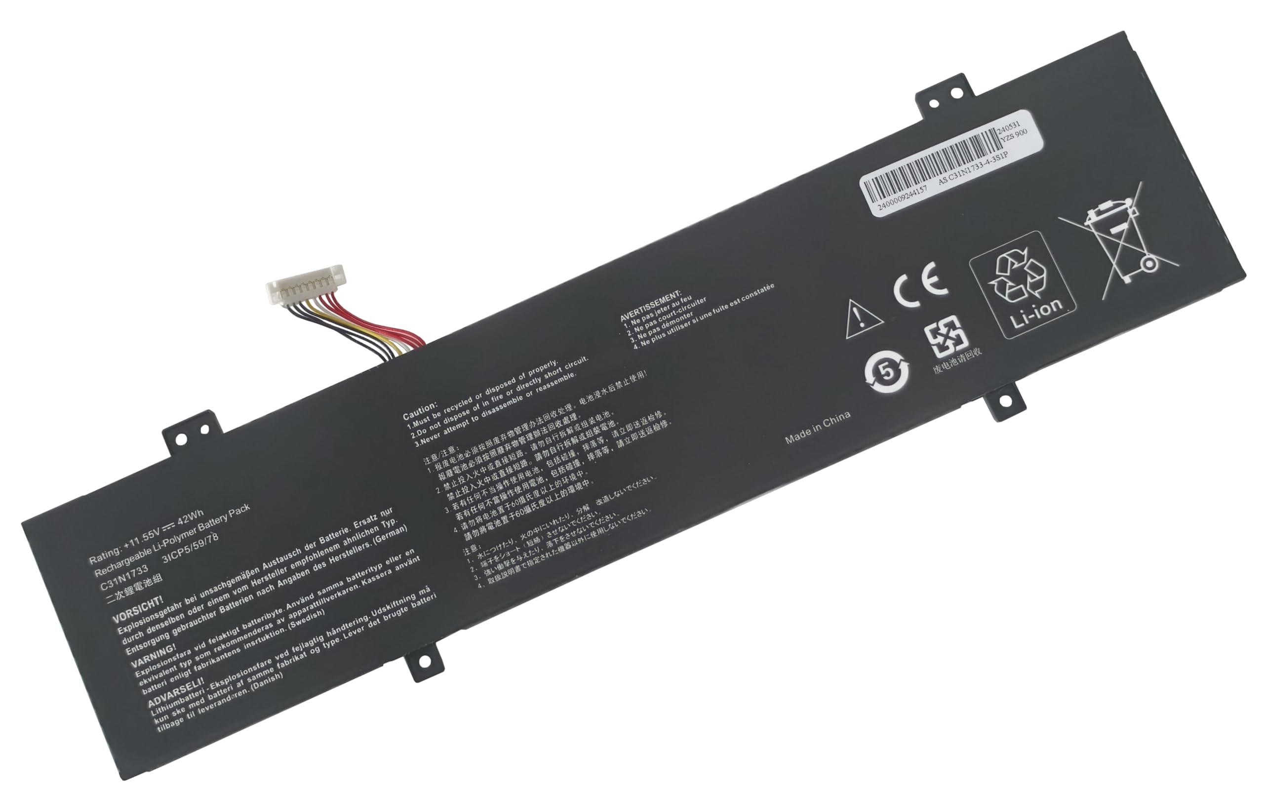 C31N1733 - Batería para portátil Asus VivoBook Flip 14 TP412U TP412UA TP412FA TP412UA-IH31T TP412UA-EC059T TP412FA-EC551T TP412FA-EC707T TP412FA-EC035T