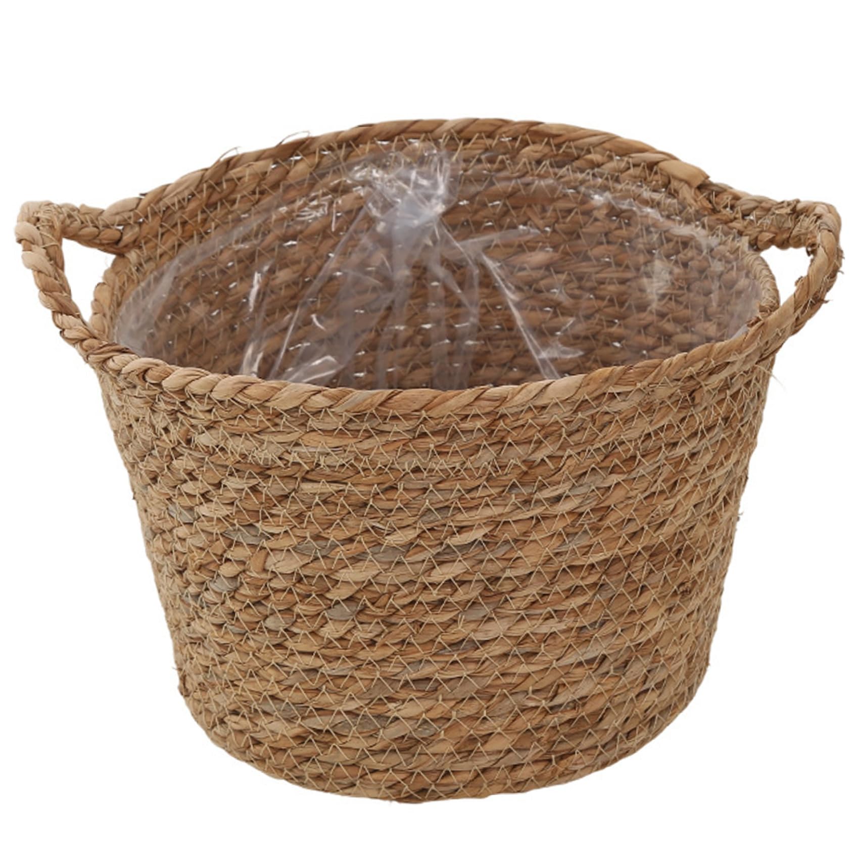 Tsawntd Flower Pots, Wicker Planter Basket - Natural Rattan Planter with Handles & Waterproof Liner for Indoor Plants, Decorative Basket for Home Decor