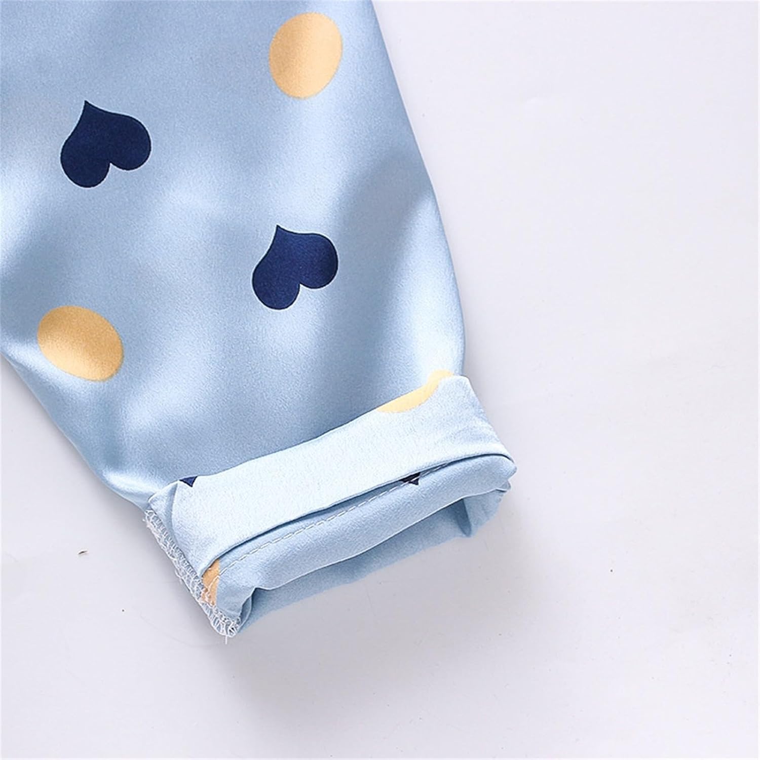 Boys Girls 𝐒ilk 𝐏ajamas Toddler Baby Satin 𝐏a𝐣ama Set Short Sleeve Button Down Sl𝐞epwear with Pants Loung𝐞 Set