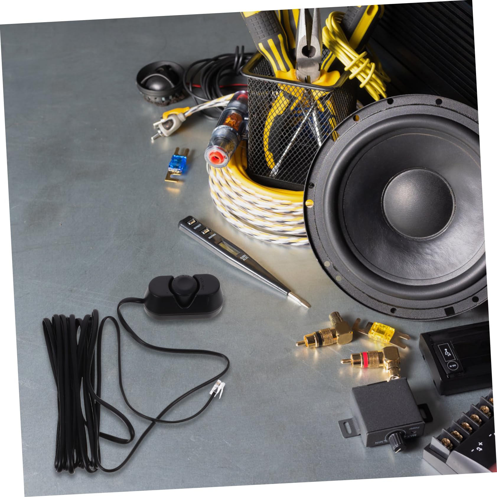 Beatifufu Car Amplifier Bass Knob Inline Volume Control for Subwoofer Tuner Easy Install Controller