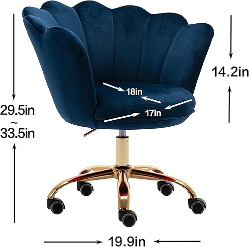 Miniatura 3 de Silla moderna de oficina en casa, silla de escritorio con ruedas, silla giratoria de tocador, silla de maquillaje, sillas ajustables en altura para