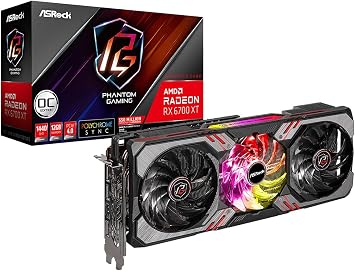 ASRock Graphic Board RX 6700 XT PGD 12G OC AMD Radeon RX6700 XT GDDR6 12GB Video Card