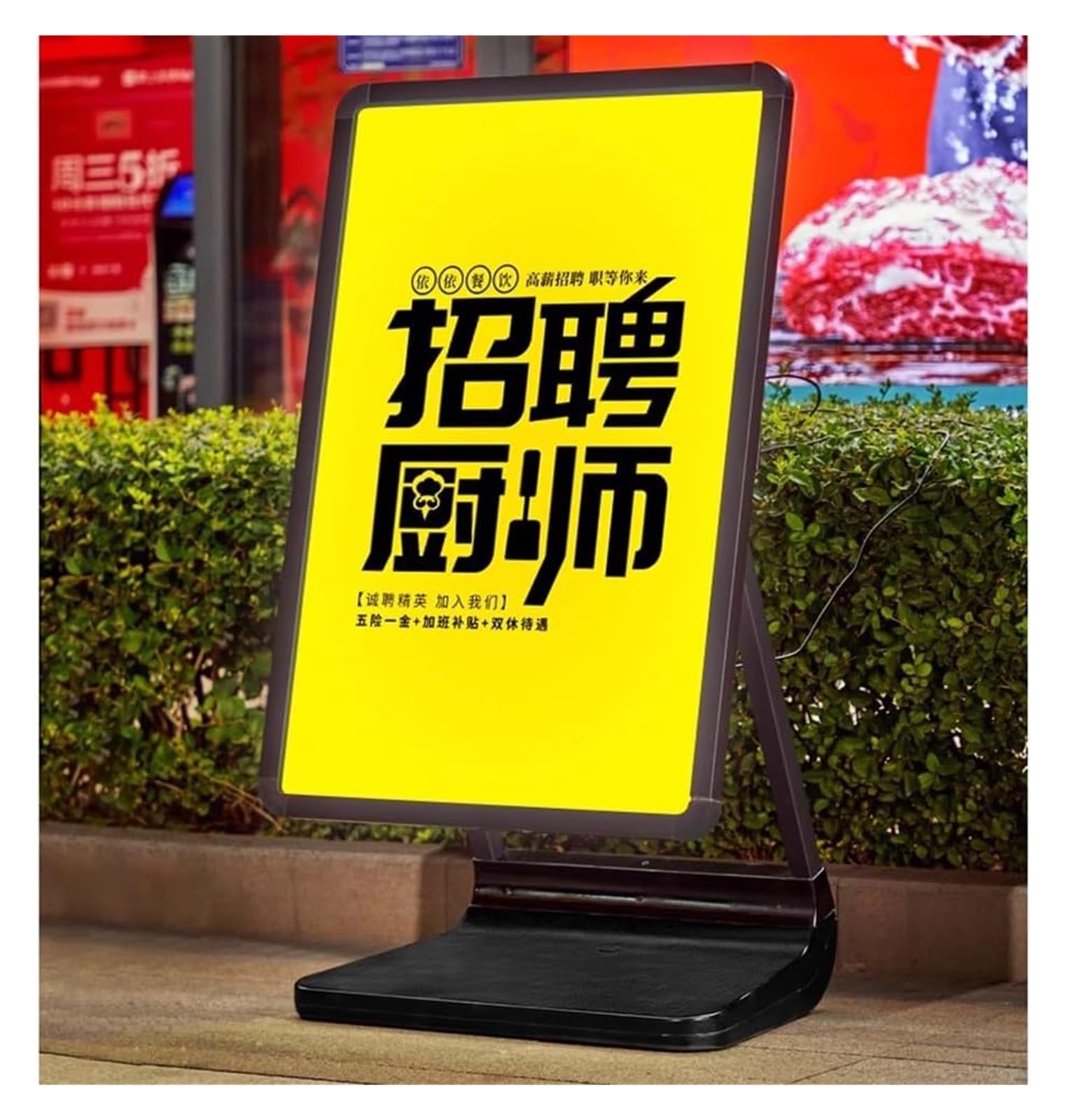Soporte Para Carteles Resistente Al Viento, Soporte De Suelo Para Menús/Publicidad/Guías, Cartel Publicitario De Acera Con Ángulo Ajustable Para Iglesias, Escuelas Y Restaurantes, Negro, 50X100Cm